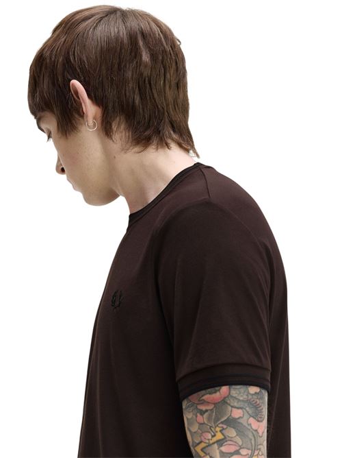 M1588V86C MARRONE FRED PERRY | M1588V86C MARRONE